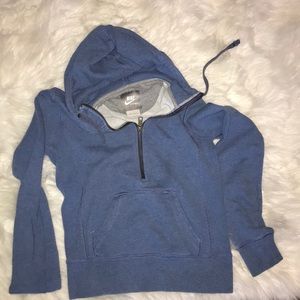 Nike cotton quarter-zip with hood